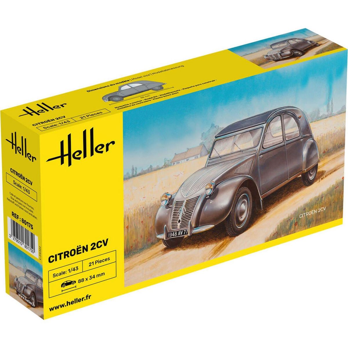 Heller Maquette voiture : Citroën 2 CV