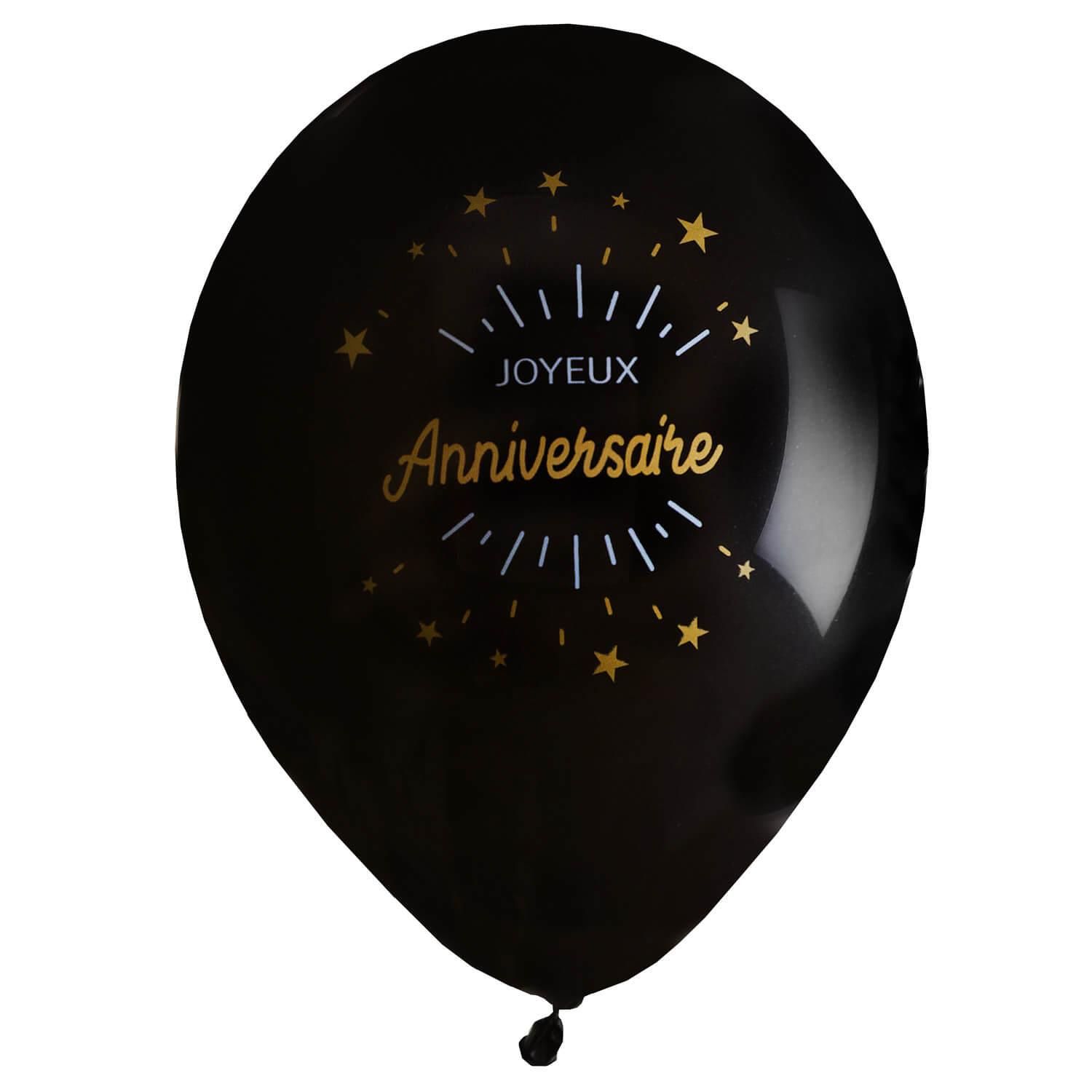 Ballon aluminium rond 45 cm : Anniversaire étincelant Or