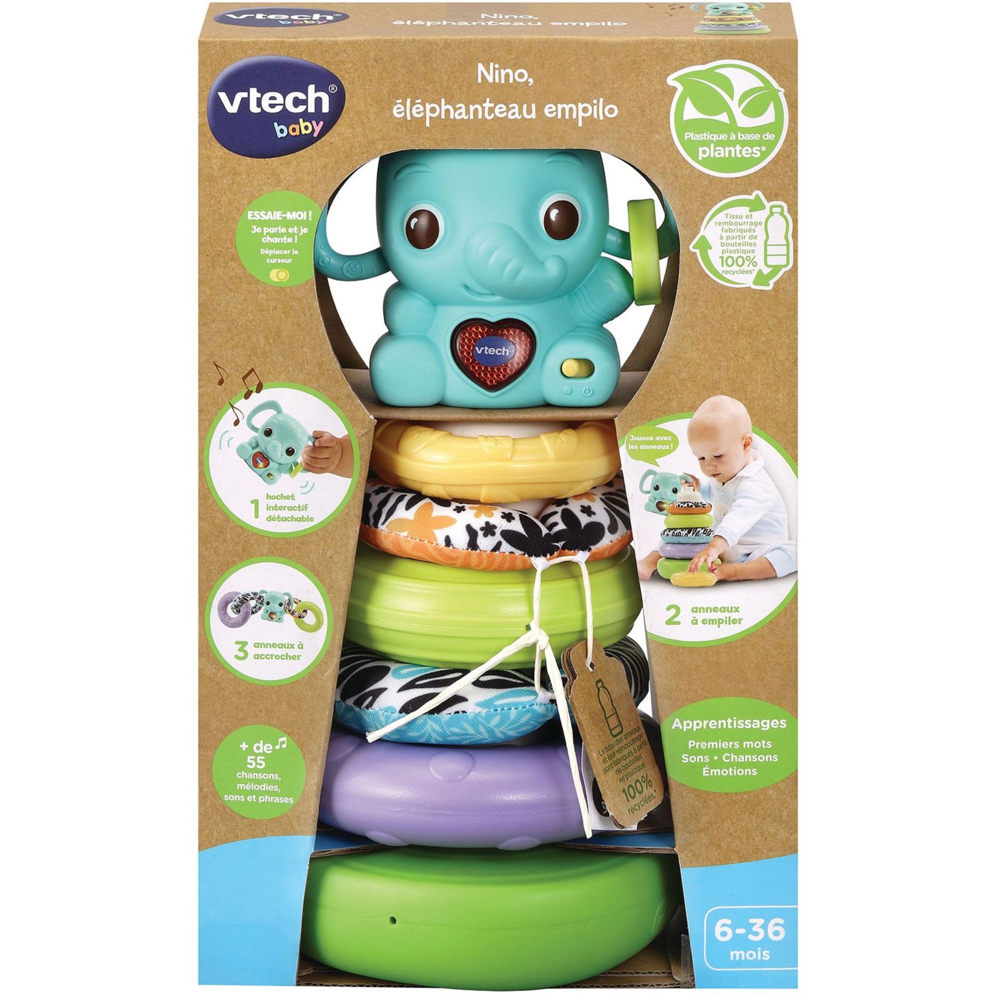 VTech – Mina, Mon Chat Rouli'golo, Chat Interactif, Jouet Éveil Bébé –  12/36 Mois – Version FR : : Jeux et Jouets