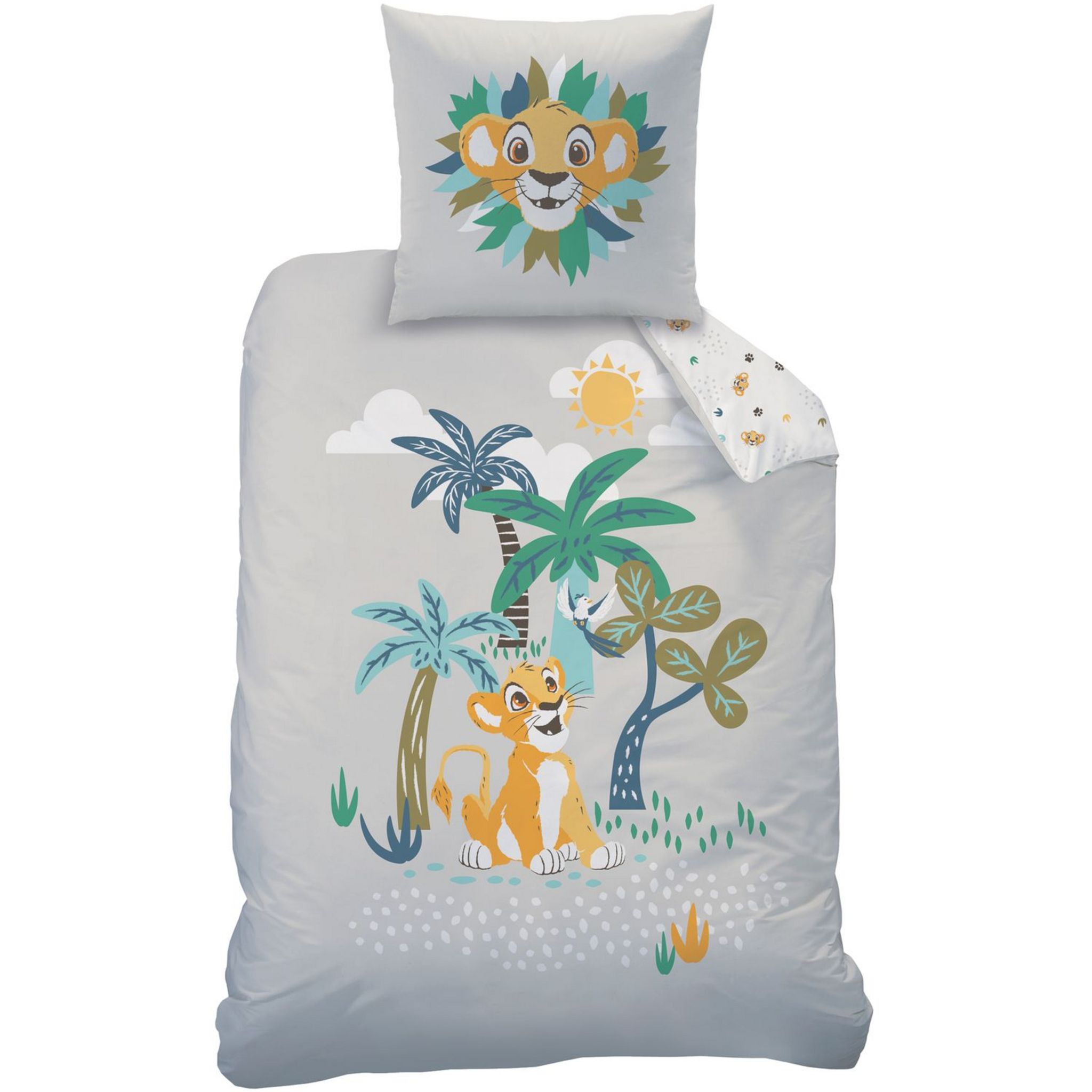 Le Roi Lion Parure Housse De Couette Coton 57 Fils Roi Lion Savana Pas Cher A Prix Auchan