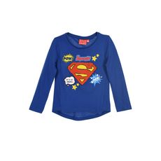 SUPERMAN T-shirt manches longues fille (Bleu)