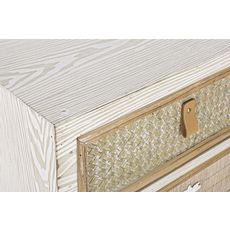 HELLIN Table de chevet en bois 3 tiroirs - ELISE