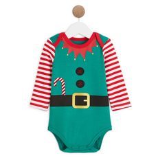 In Extenso Body Manches Longues Lutin De Noel Bebe Pas Cher A Prix Auchan