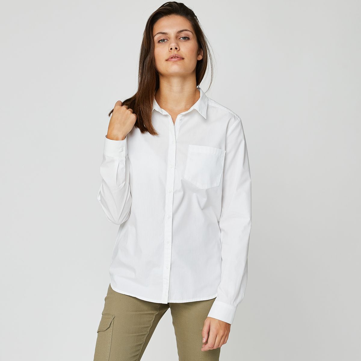 Chemise blanche femme online large