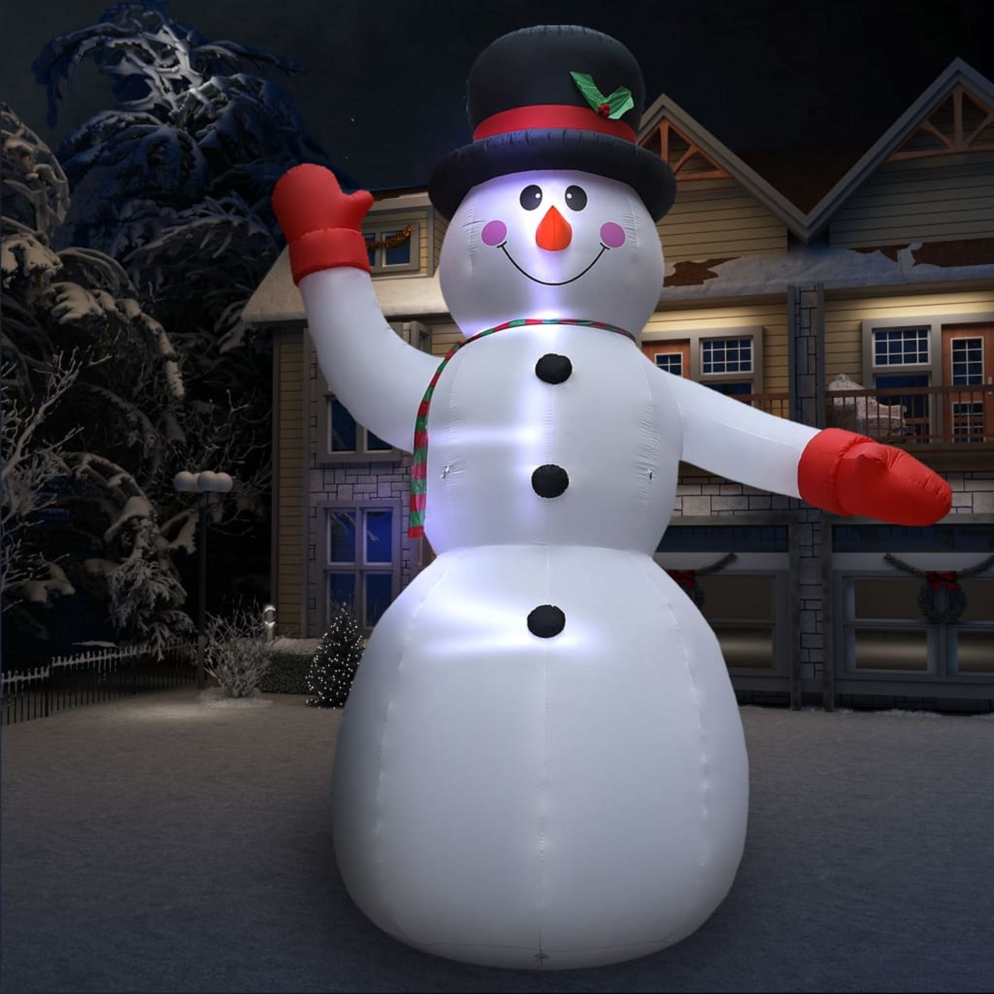 VIDAXL Bonhomme de neige gonflable avec LED IP44 450 cm XXL pas cher 