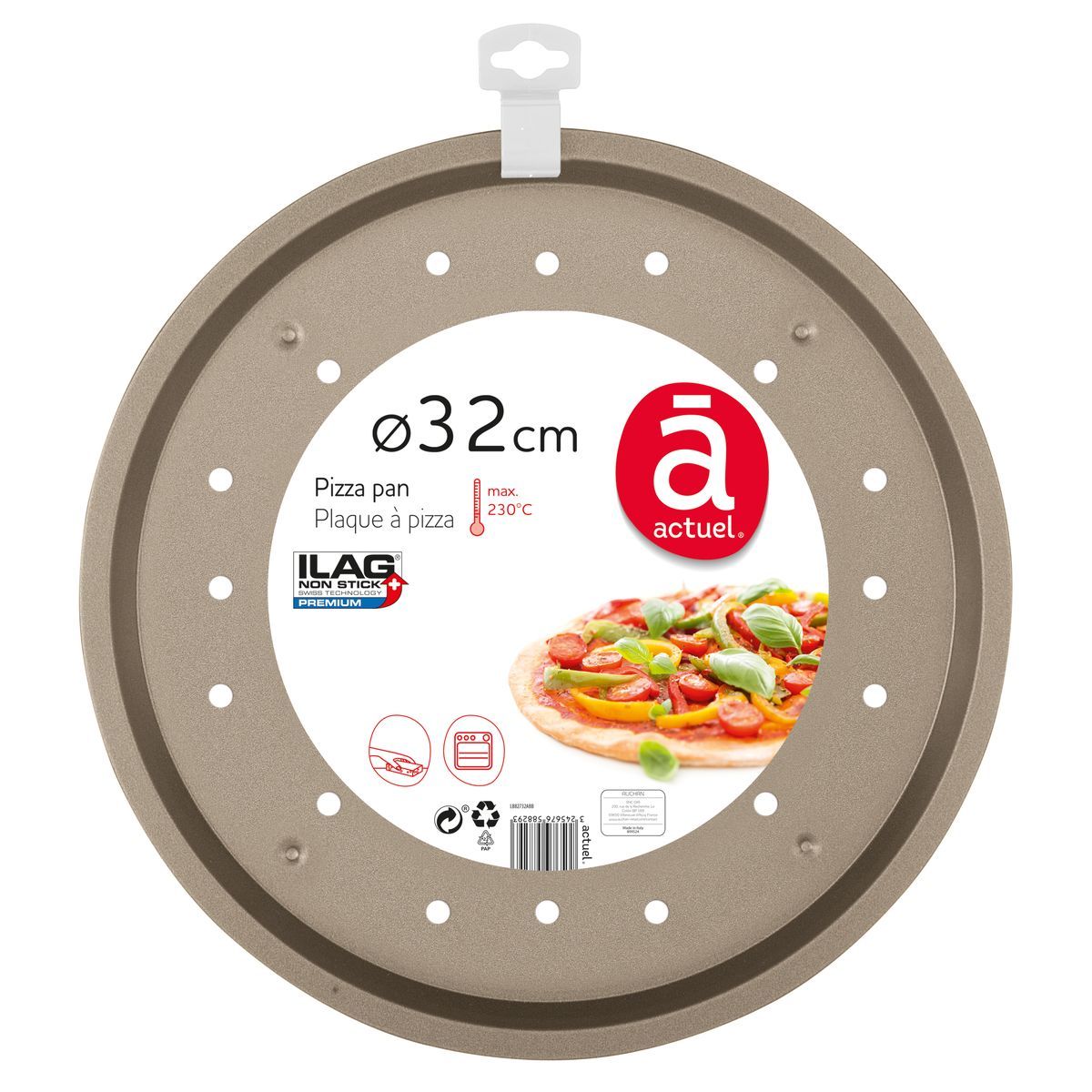 ACTUEL Plaque à pizza perforée 32cm pas cher 