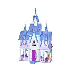 Frozen La Reine des Neiges 2, l'extraordinaire château d'Arendelle inspiré du film La Reine des neiges 2, taille de 1,52 m, avec lumières, balcon mobile et 7 pièces meublées
