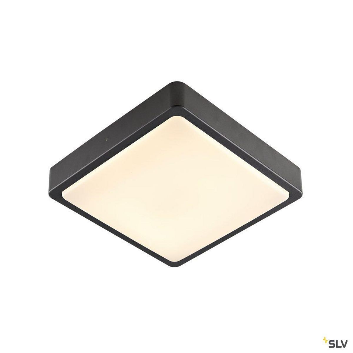 Plafonnier Exterieur Avec Detecteur De Mouvement SLV Applique et plafonnier extérieur carré SLV AINOS, anthracite, LED, 18W,  3000K/4000K, IP65, détecteur de mouvement pas cher - Auchan.fr