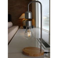 United Entertainment Lampe a levitation magnetique avec base en chene