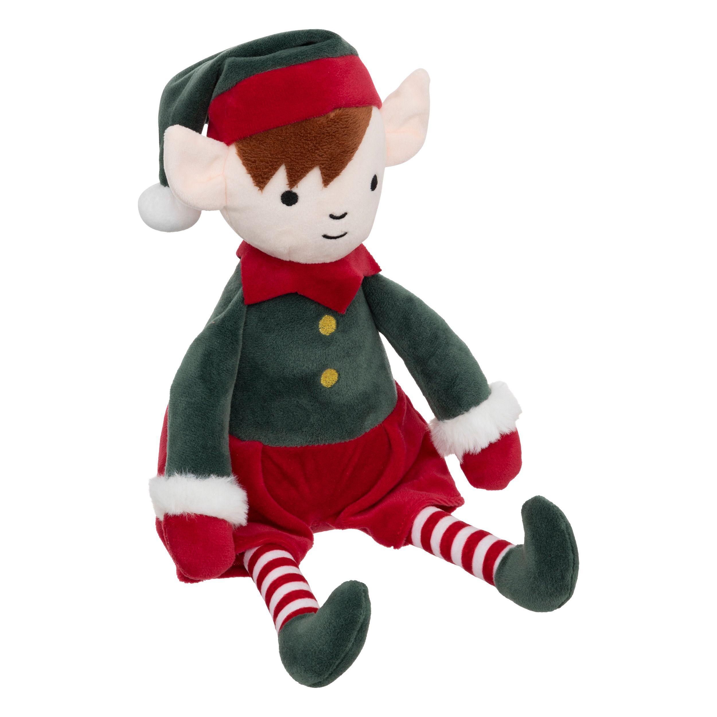 Peluche lutin de noël à accrocher - h 74 cm - vert et rouge ATMOSPHERA Pas  Cher 