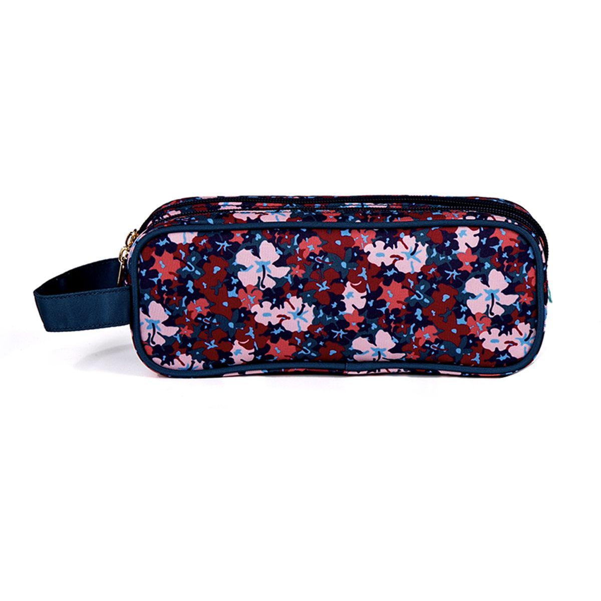 AUCHAN Trousse 2 compartiments rectangle fleurie NATURE LOVER pas