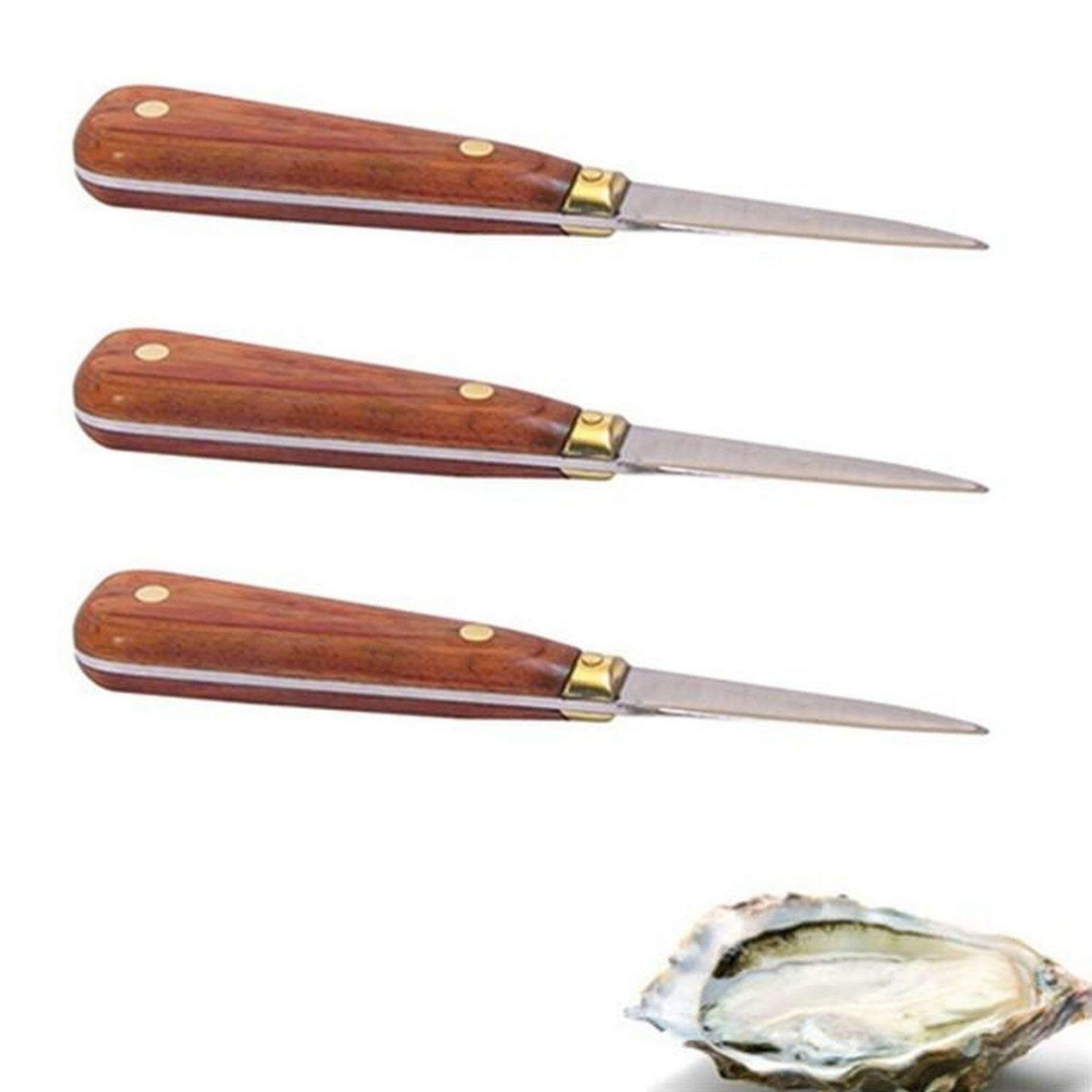 Chevalier Diffusion 3 lancettes à huîtres avec manche bois 16 cm pas cher 
