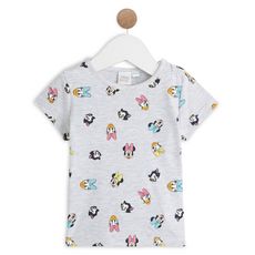 DISNEY T-shirt manches courtes bébé fille (Gris chiné)