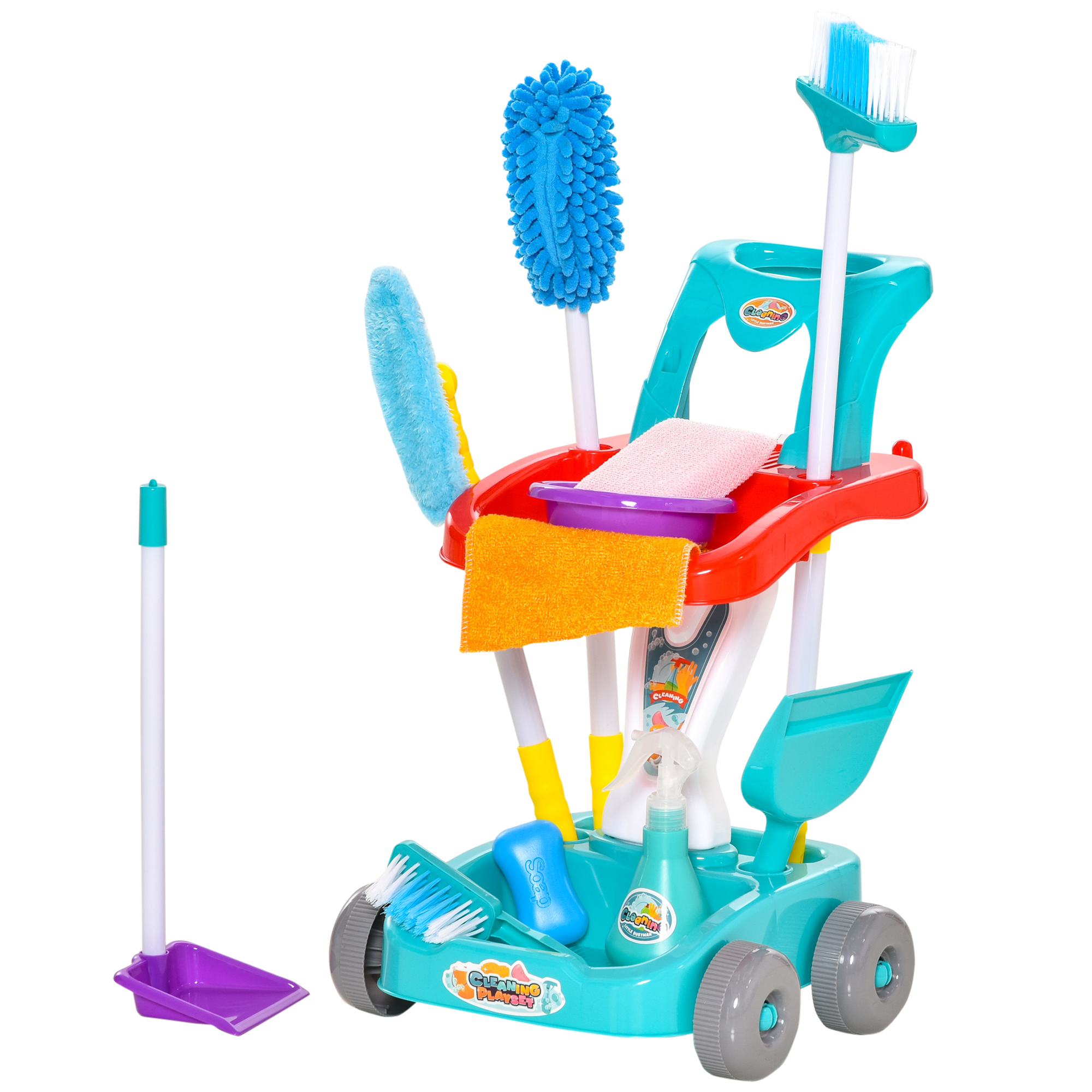 Chariot de nettoyage de maison, ensemble de jouets pour enfants, petit  assistant, fournitures de nettoyage ménager