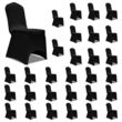 Housses elastiques de chaise Noir 30 pcs