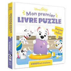  MON PREMIER LIVRE PUZZLE. 5 PUZZLES DE 4 PIECES - CHIOTS ET CHATONS, Disney