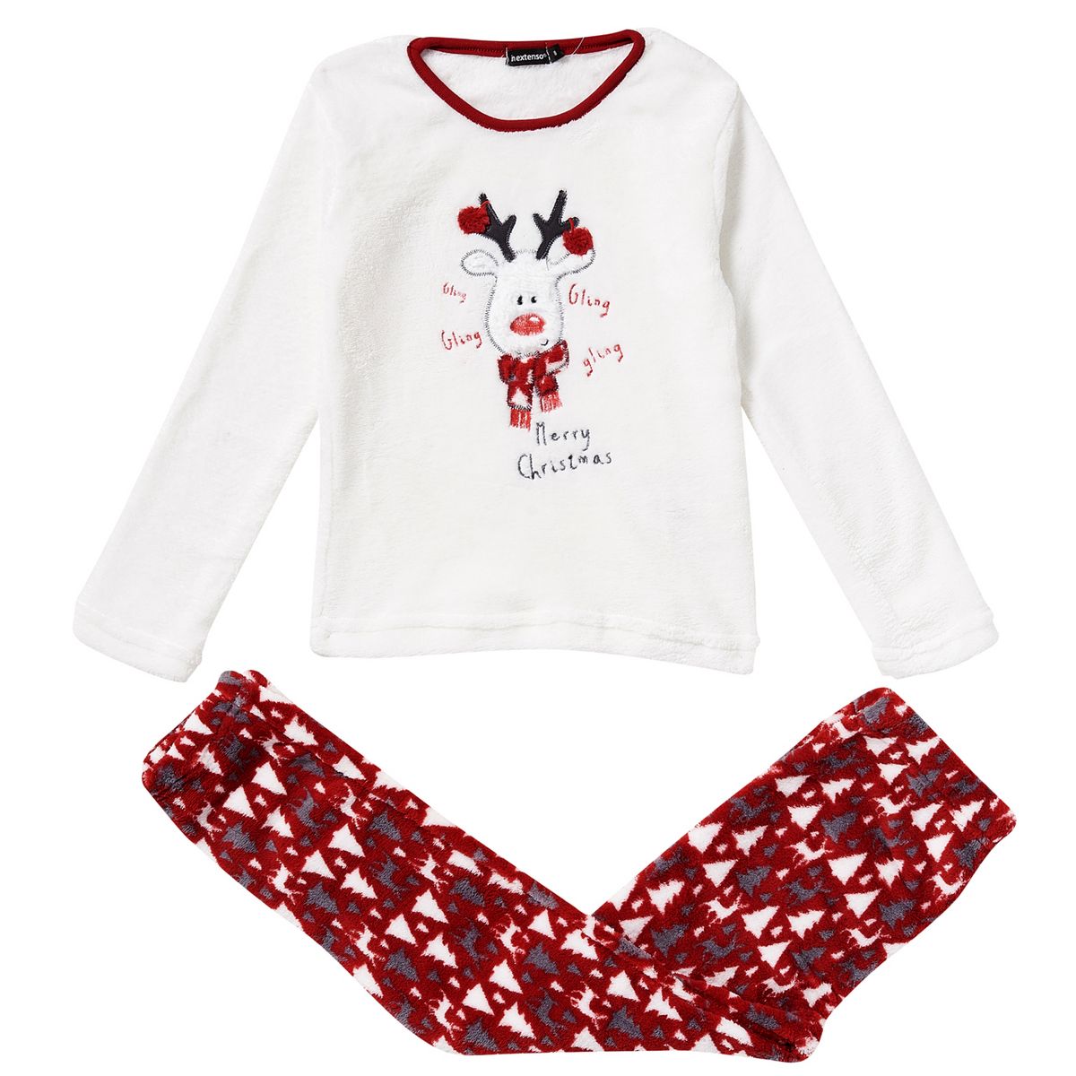 In Extenso Pyjama De Noel Fille Pas Cher A Prix Auchan