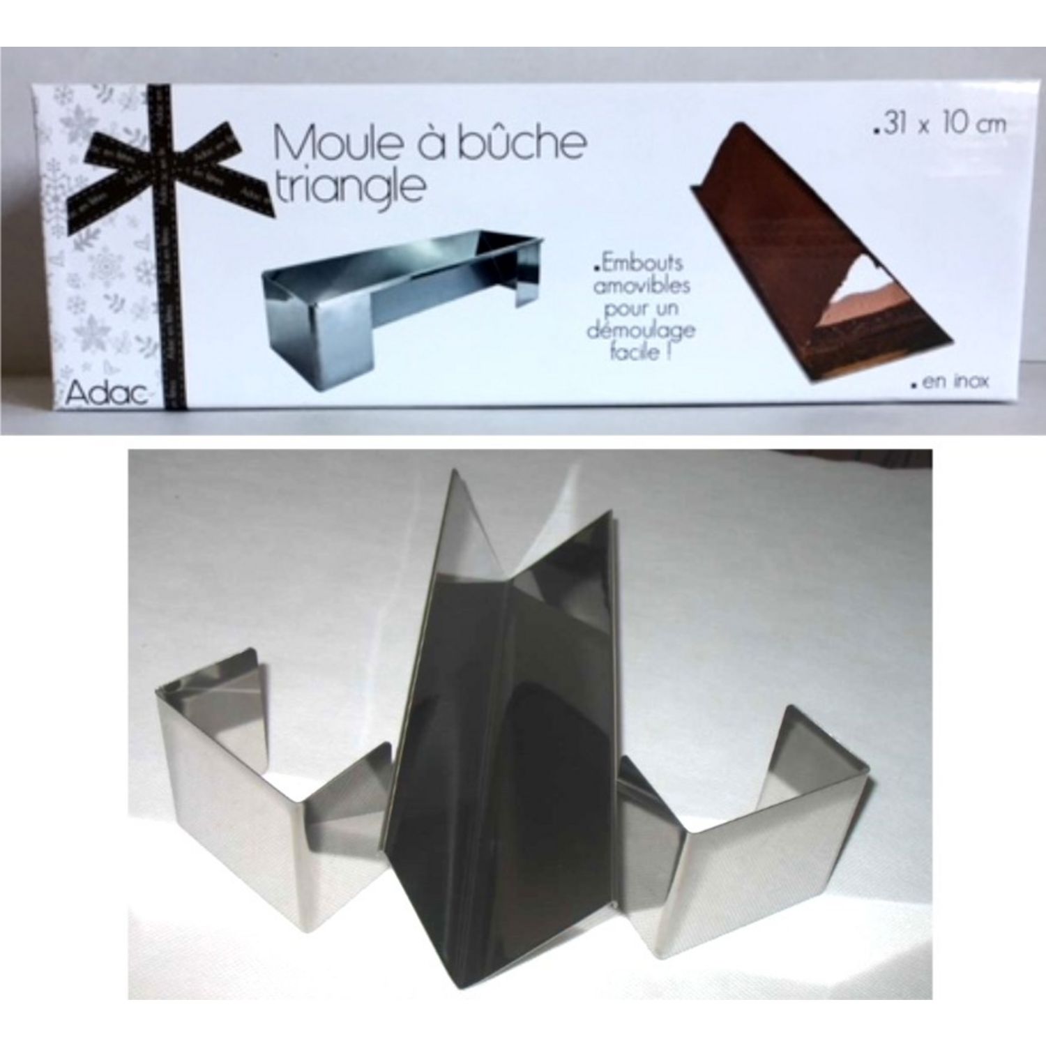 Moule à bûche - Triangle marbré PM N°11