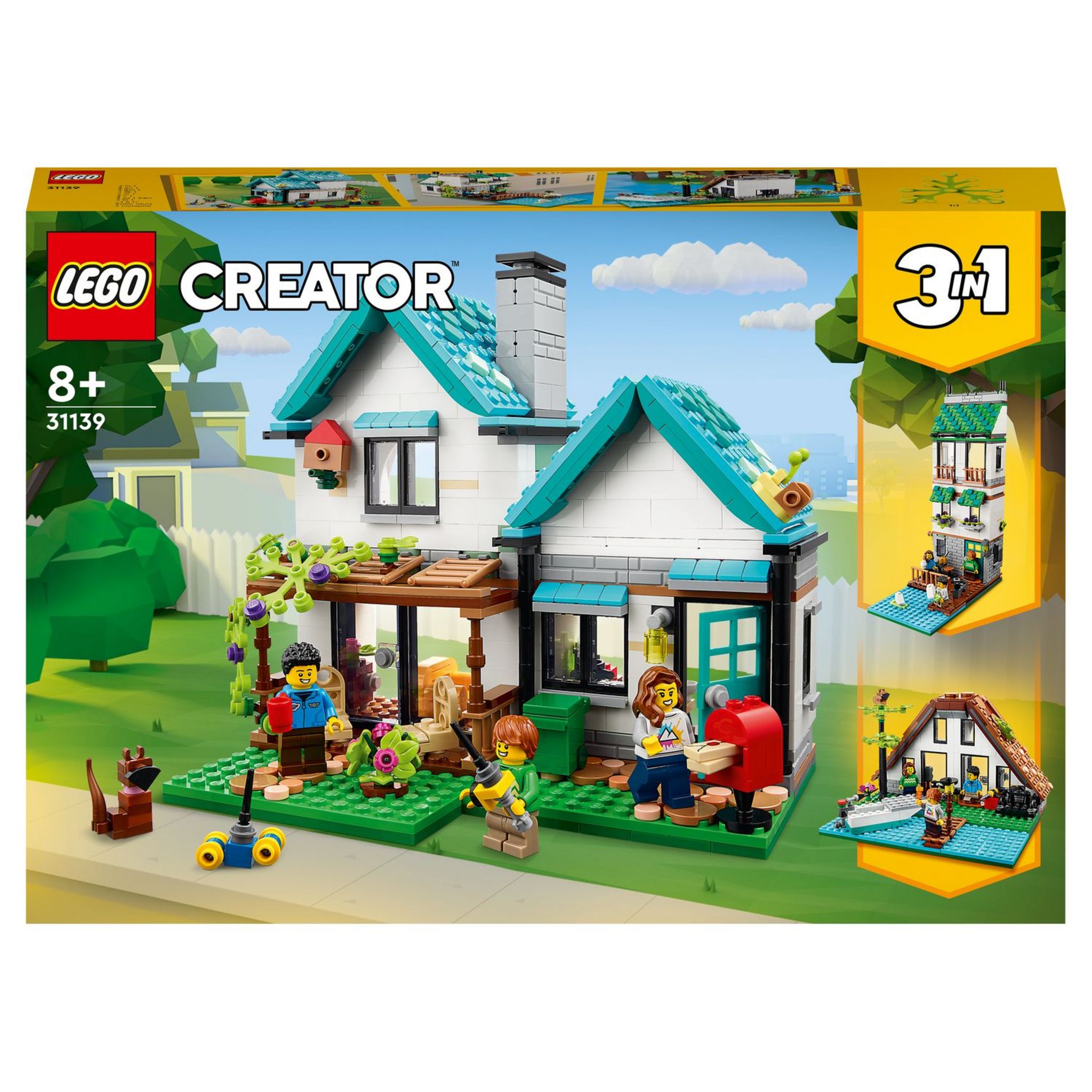 LEGO 31139 Creator 3-en-1 La Maison Accueillante: Kit de Construction Trois  Maisons Différentes, Minifigurines et Accessoires, Cadeau Parfait pour  Stimuler la Créativité des Garçons et Filles : : Jeux et Jouets