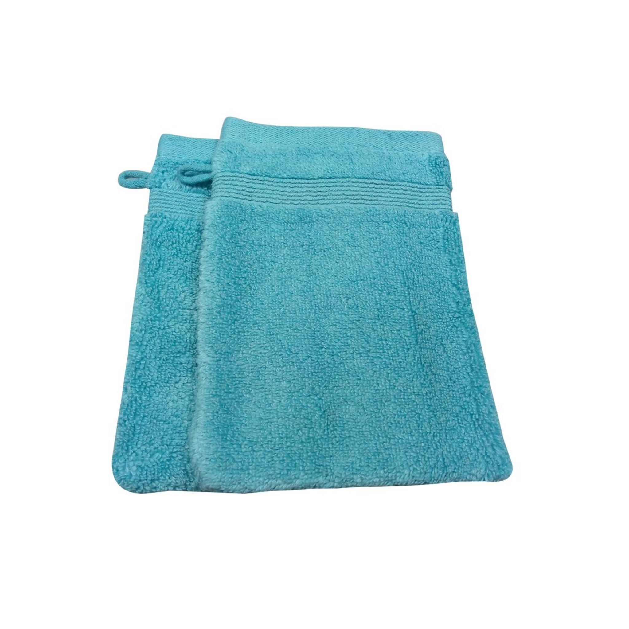 ACTUEL Lot 2 gants de toilette uni en coton tissé 500 g/m² pas