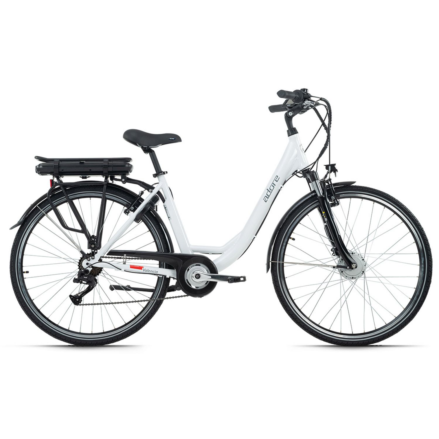 Adore Velo electrique 28 Valencia Blanc Li Ion 36V 13 Ah 468 Wh pas cher Auchan