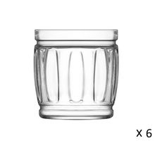 Lot de 6 gobelets en verre 41.5 cl forme basse FIONA TIKI BAR (Transparent)