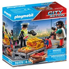 PLAYMOBIL 70775 - CITY Action - Ouvrier et douanière