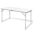 VIDAXL Table pliable de camping Hauteur reglable Aluminium 120x60 cm
