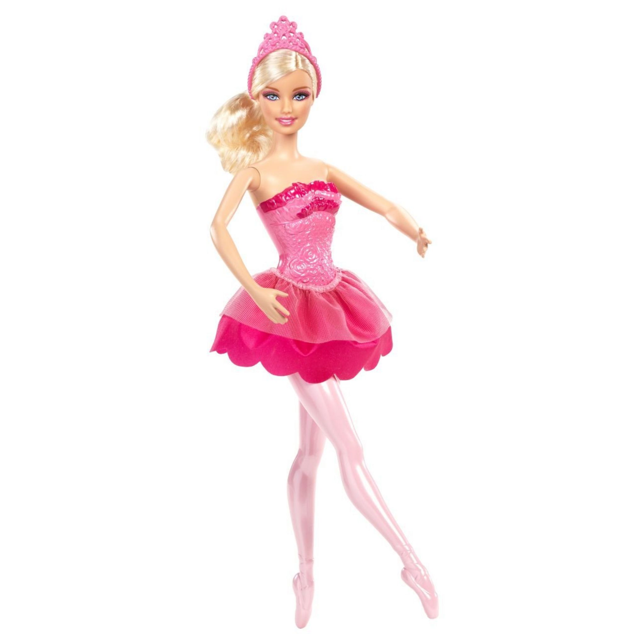 Une Barbie Ballerine Vêtue De Rose, Dos à La Caméra