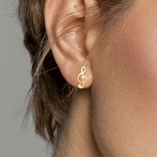 Boucles d'oreilles clé de sol par SC Bohème