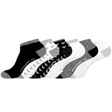 Lot de 6 Paires de Chaussettes Socquettes femme imprimées (Noir)