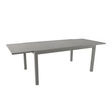 CREADOR Table de jardin extensible 160/240x100x75cm aluminium taupe VITTAL 