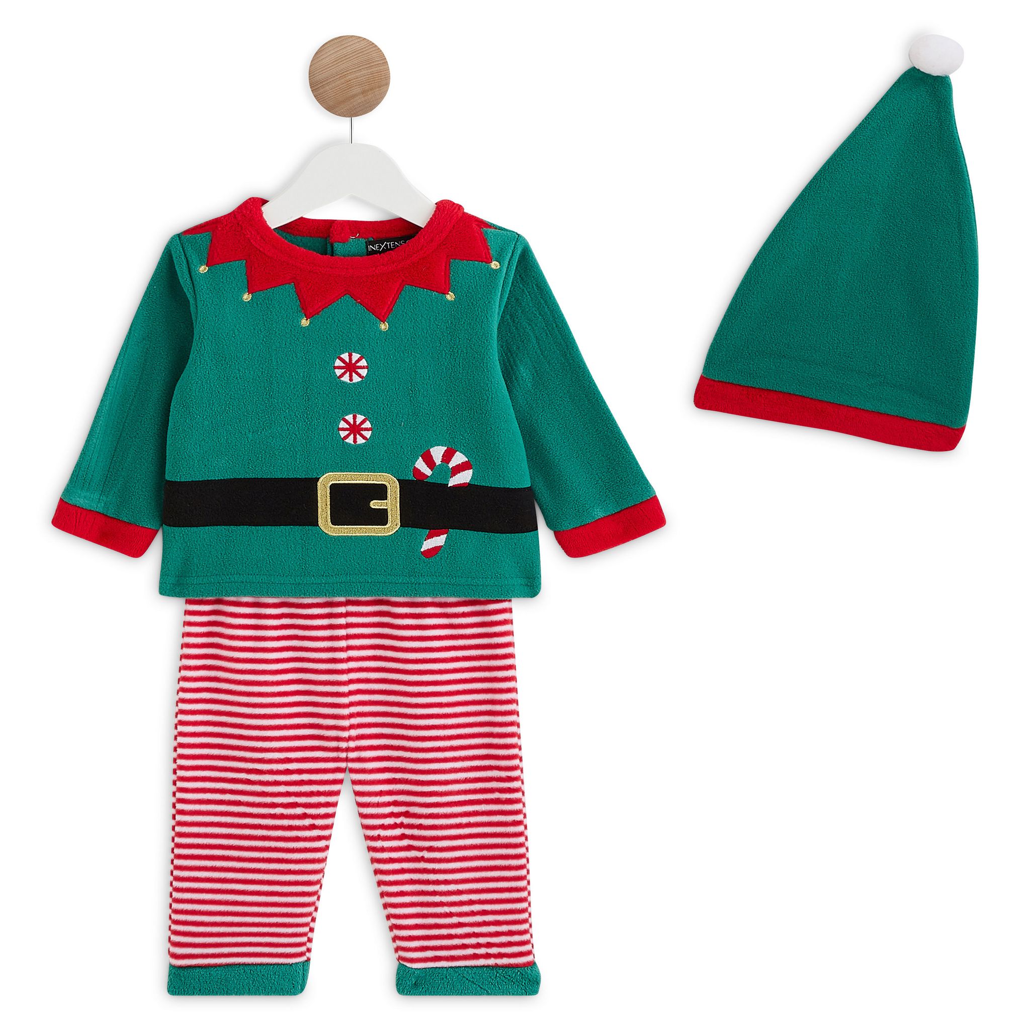 Pyjama lutin vert Noël garçon