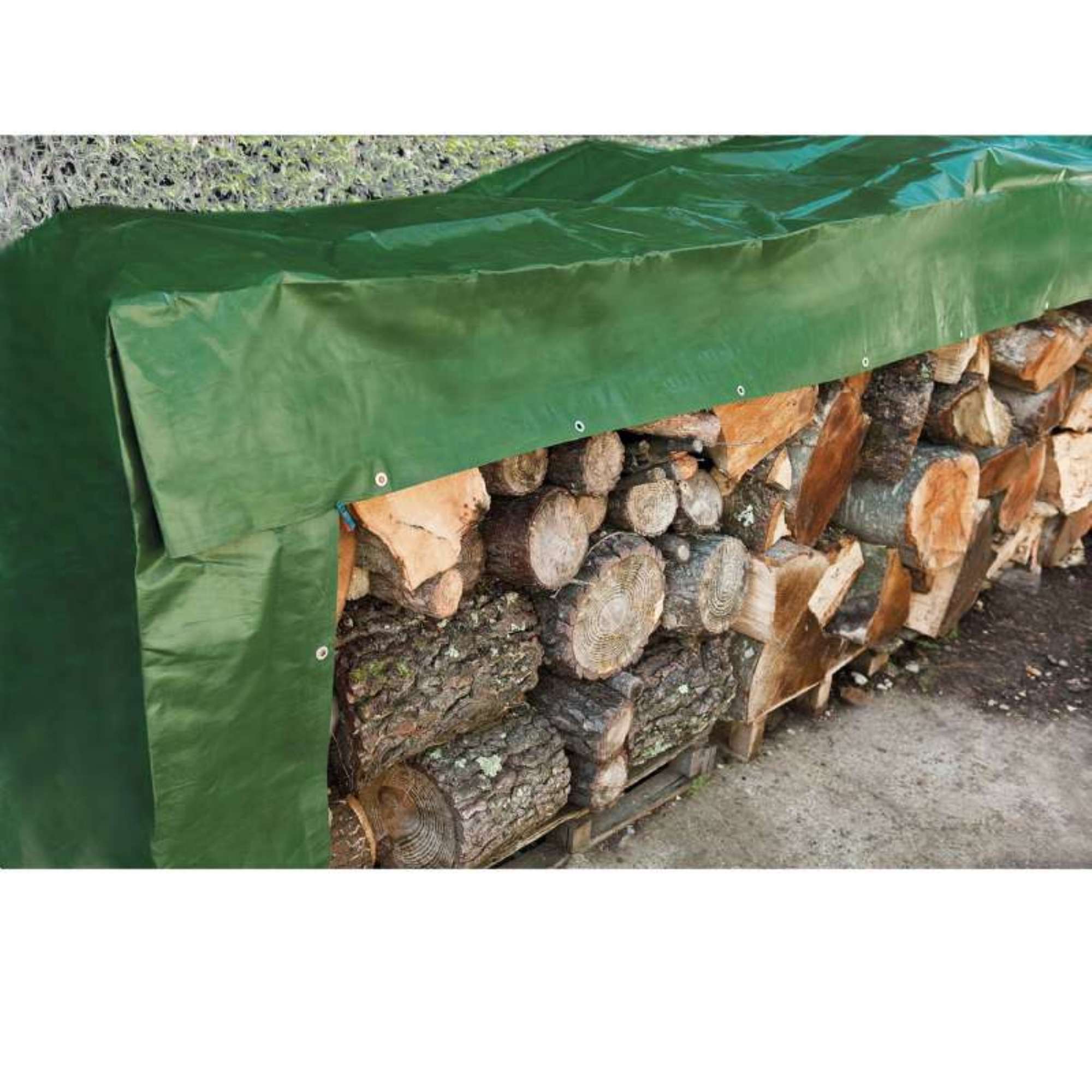 Bâche à bois 240 g/m2 verte Werkapro 1,5 x 6 m pas cher 