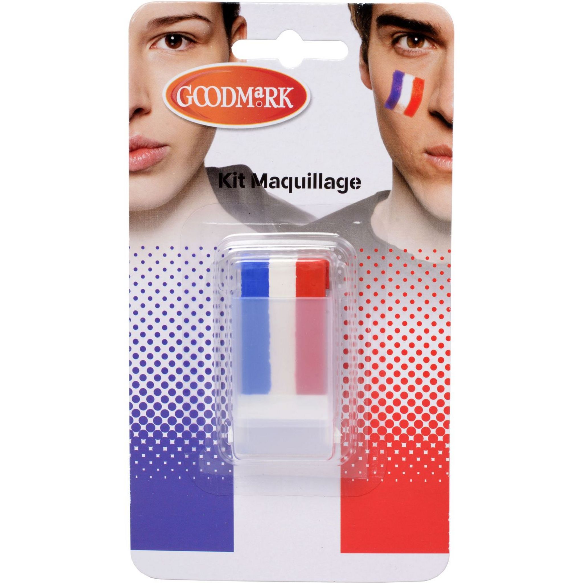 Kit Supporter France - maquillage Foot France - Stick Bleu Blanc Rouge -  ALLEZ LES BLEUS - Peinture Drapeau France Qualité Garantie : : Mode