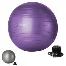 Ballon de yoga, fitness, gymnastique - Diam 55 cm (Violet)