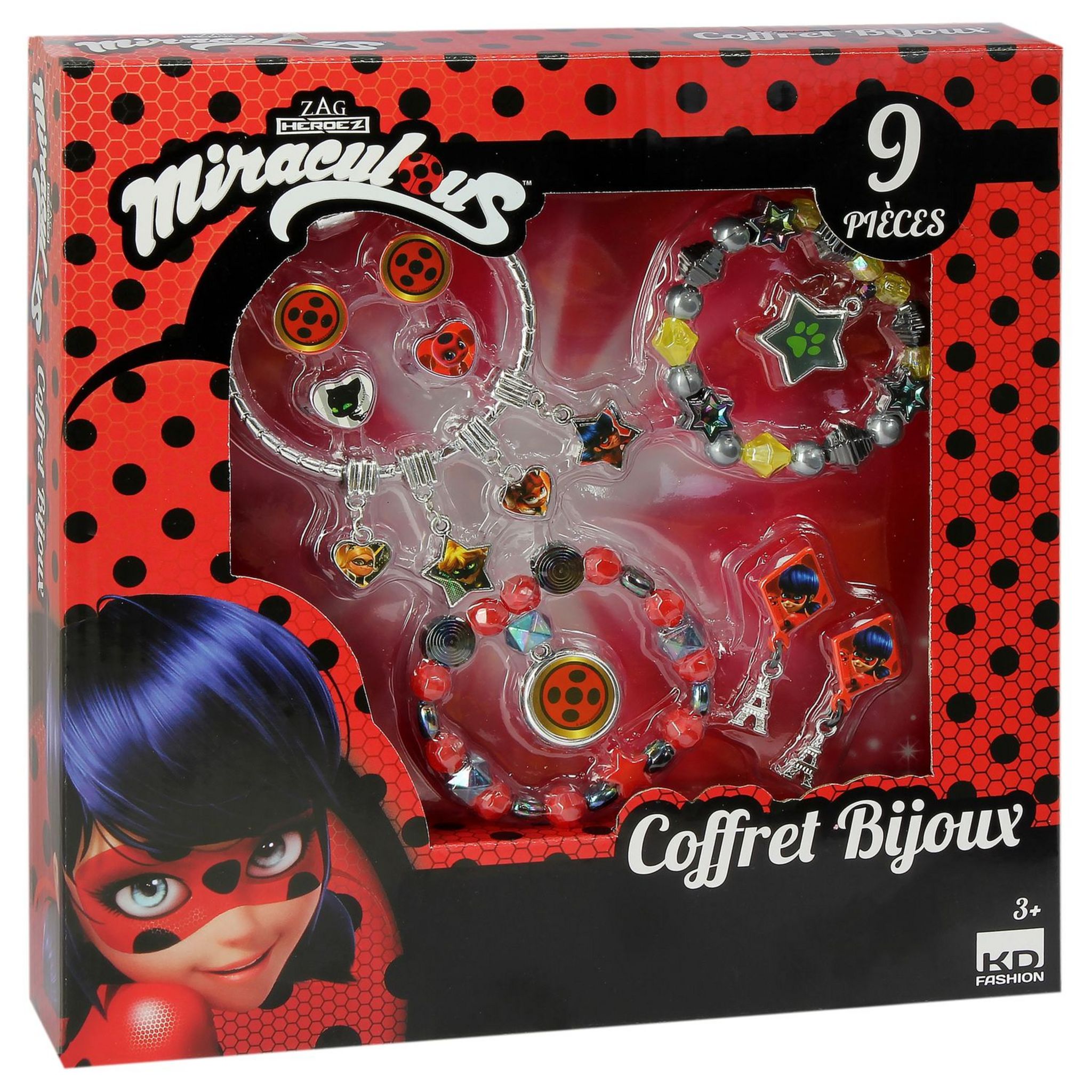 Coffret bijoux Miraculous Ladybug 25 pièces - Bijou de déguisement