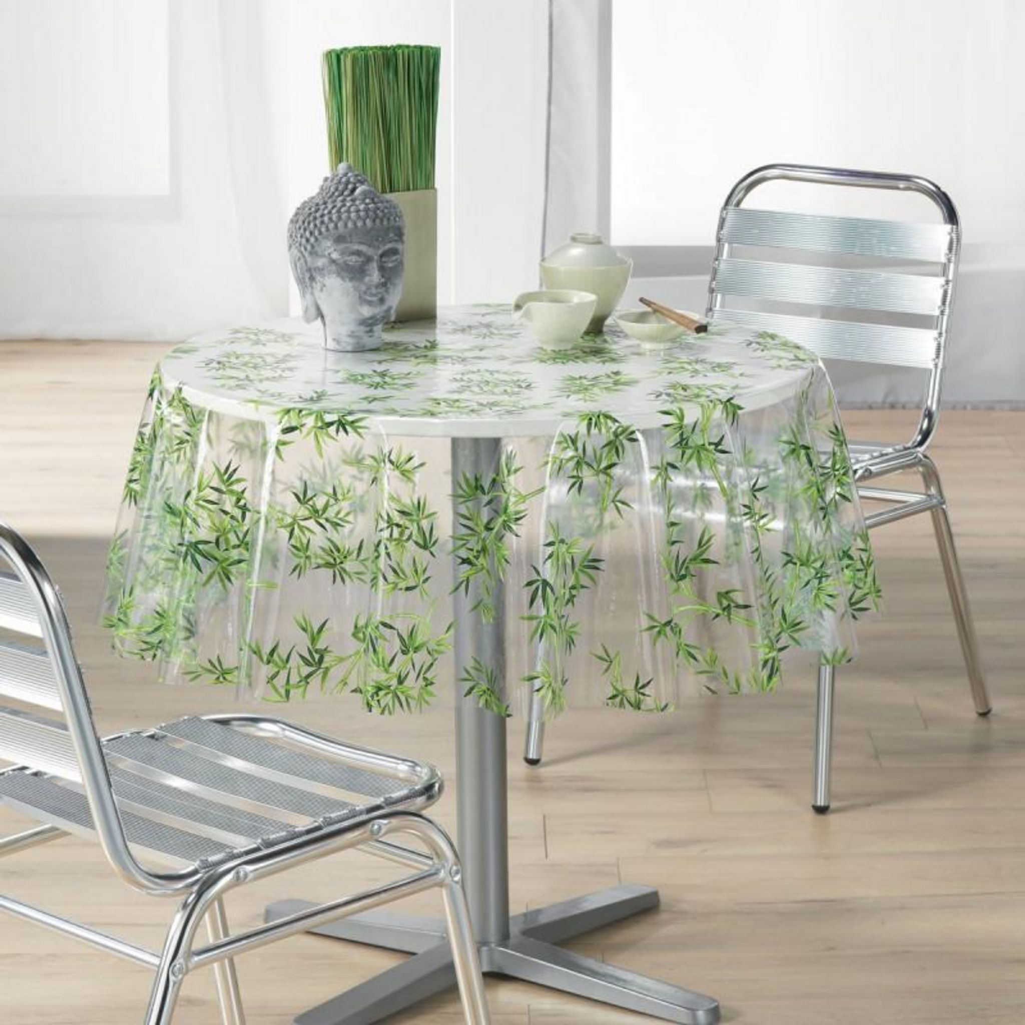 Nappe ronde 140cm Cristal transparent - Nappe - Linge de table - Linge de  maison