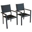Givex Lot de 8 fauteuils de jardin gris aluminium ROMA