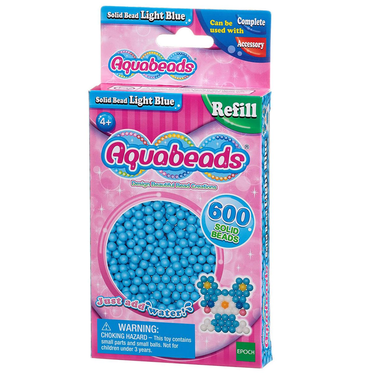 Aquabeads Aquabeads : Recharge de 600 perles bleues claires
