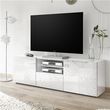 kasalinea grand meuble tv blanc laqué design nerina-l 181 x p 42 x h 57 cm- blanc