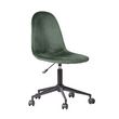  Chaise de bureau simple vert foncé, velours vert foncé, réglable en hauteur, rotation 360°, poulie omnidirectionnelle, 44*54*81-91cm