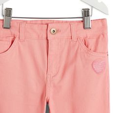 IN EXTENSO Pantalon twill fille (rose corail)