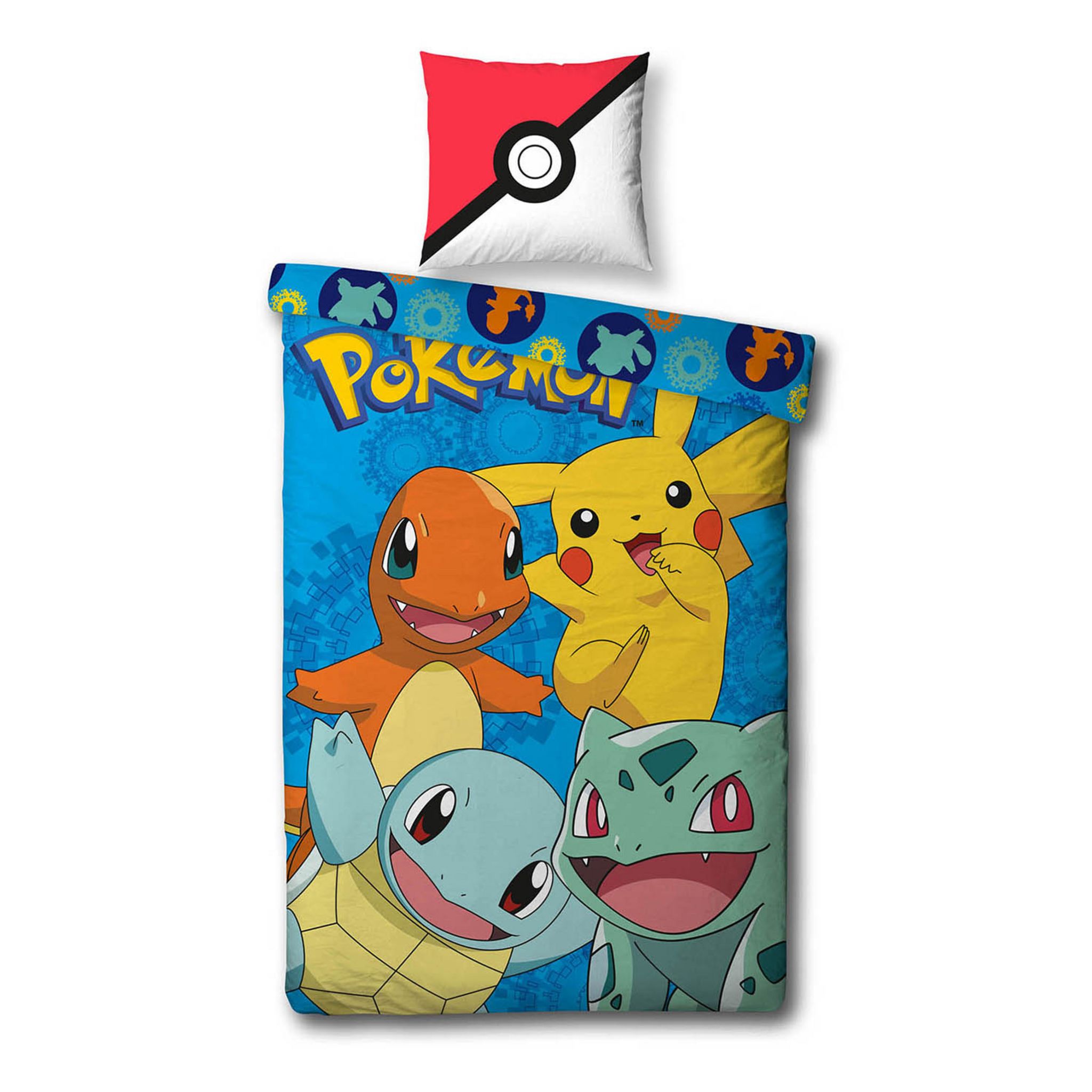 Pokémon - Housse de Couette 140x200 Taie d'Oreiller 63x63 cm