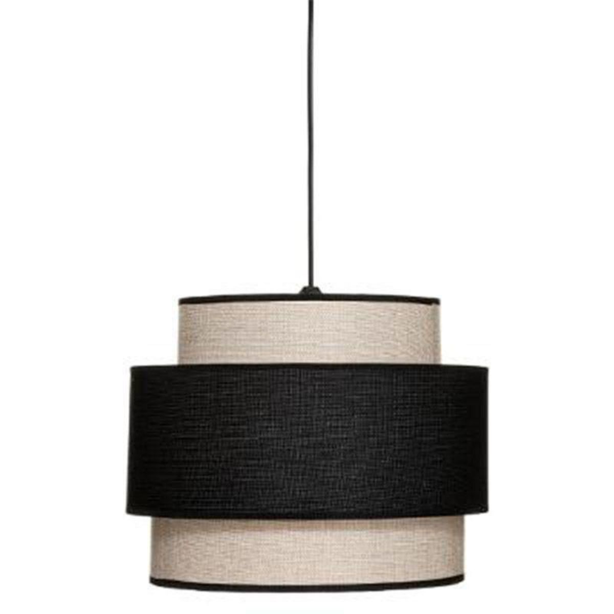  Lampe Suspension Design  Tika  38cm Noir