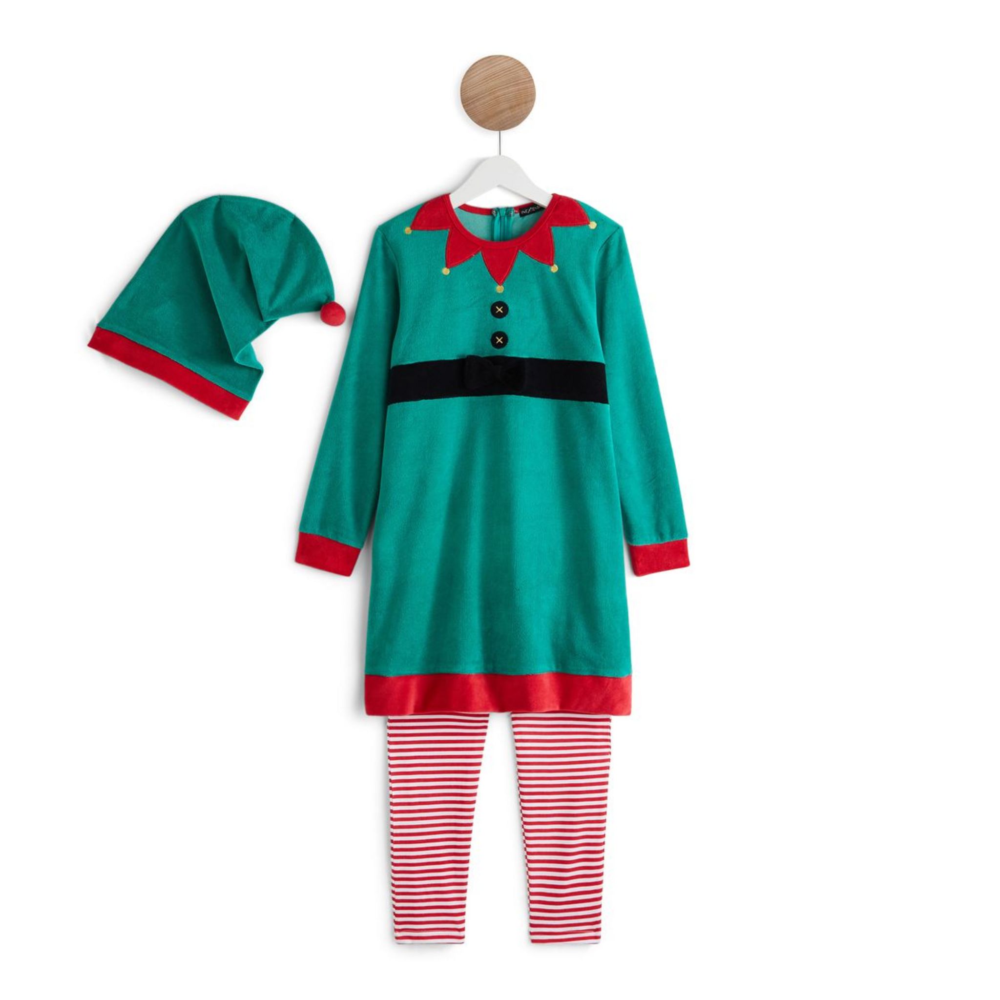 INEXTENSO Ensemble pyjama velours lutin de noël garçon pas cher