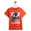 IN EXTENSO T-shirt manches courtes à sequins skater garçon. Coloris disponibles : Orange