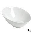 Cosy&Trendy Lot de 6 assiettes en porcelaine ANTHONY 14 x 7,5 cm. Coloris disponibles : Blanc
