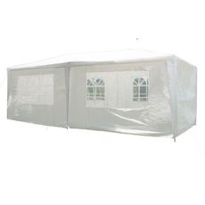 GARDENSTAR Tente de réception 6x3m en acier avec rideaux et fenêtres