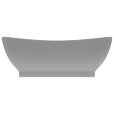 Lavabo ovale a trop-plein Gris clair mat 58,5x39 cm Ceramique
